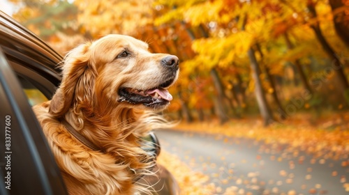 The Dog in Autumn Drive photo