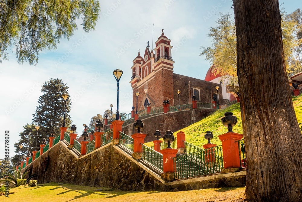 Capilla del Calvario en el pueblo mágico de Metepec en el Estado de ...