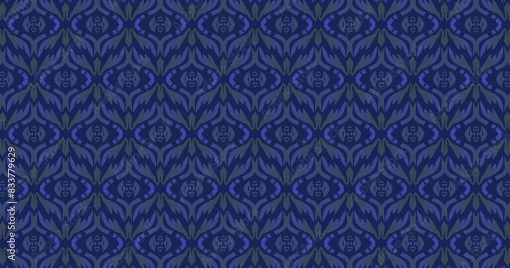 Blue ornament design pattern Blue ornament design pattern
