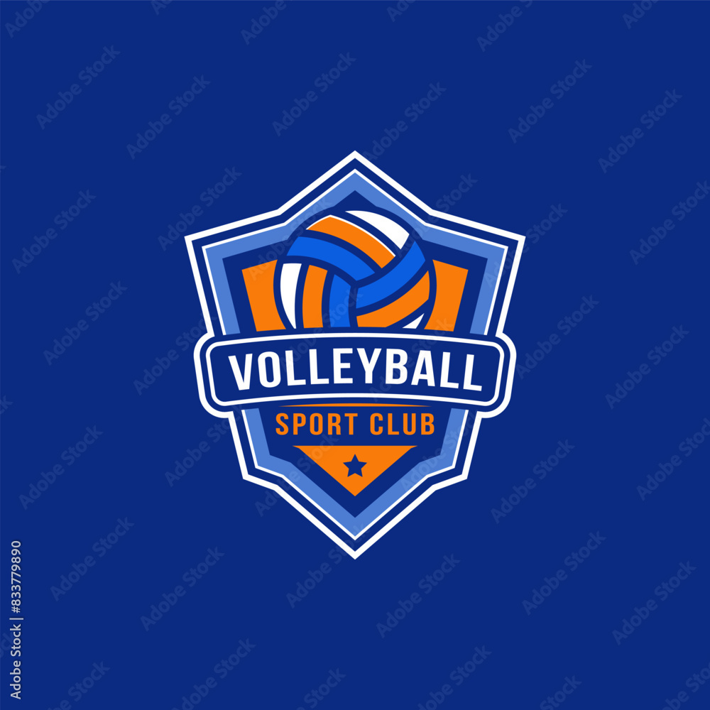 volleyball badge logo design volleyball badge logo design