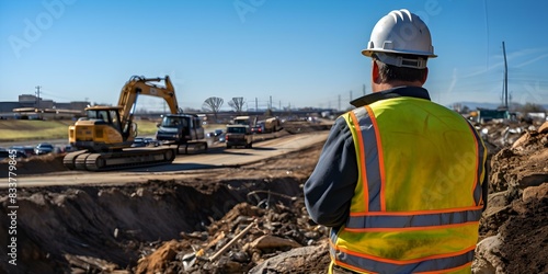 Supervising Highway Excavation Stages to Ensure Safety Compliance. Concept Highway Construction, Safety Compliance, Excavation Stages, Supervision, Industry Regulations