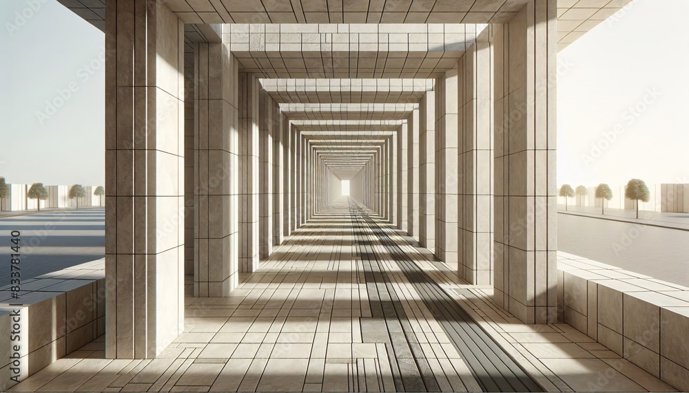 Fototapeta premium Durchgang an einer Promenade, Colonnade