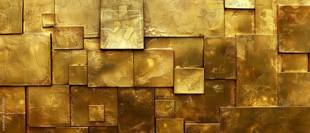Golden luxury blocks background, different squares, cubes for a geometrical patterned, textured and shiny backdrop. Lush pattern for modern, vintage banner to be used for commercials, banners, web. Golden luxury blocks background, different squares, cubes for a geometrical patterned, textured and shiny backdrop. Lush pattern for modern, vintage banner to be used for commercials, banners, web.