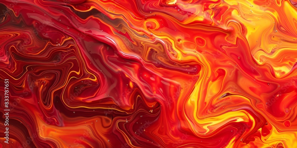 Abstract Swirling Red And Yellow Paint Abstract Swirling Red And Yellow Paint