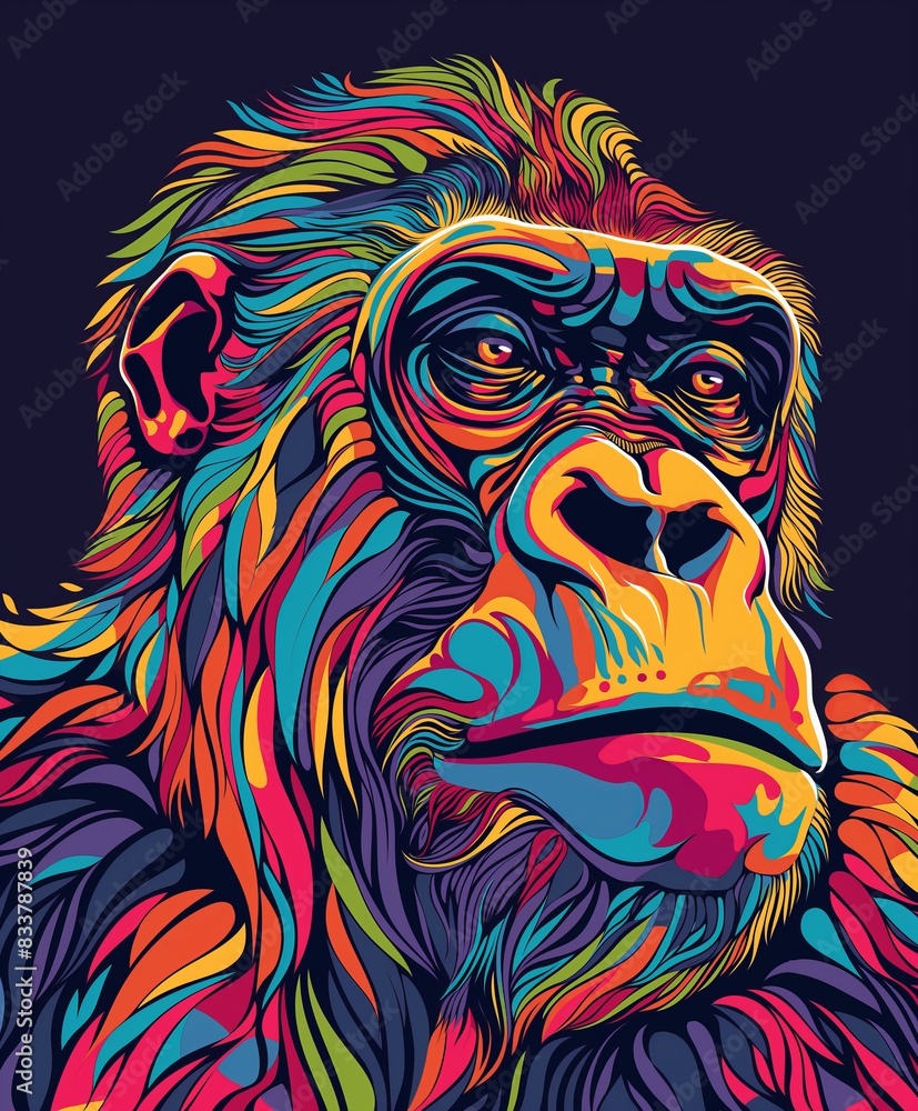 Close Up Portrait of a Gorilla in Lush Jungle Foliage Close Up Portrait of a Gorilla in Lush Jungle Foliage