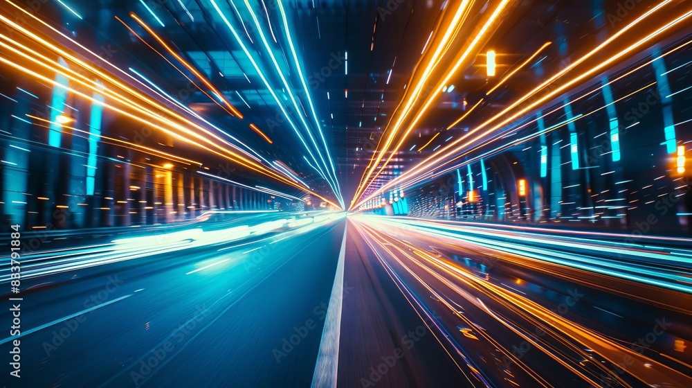 dynamic timelapse of car light trails on modern city road at night abstract hyperlapse with motion blur and glowing lines dynamic timelapse of car light trails on modern city road at night abstract hyperlapse with motion blur and glowing lines
