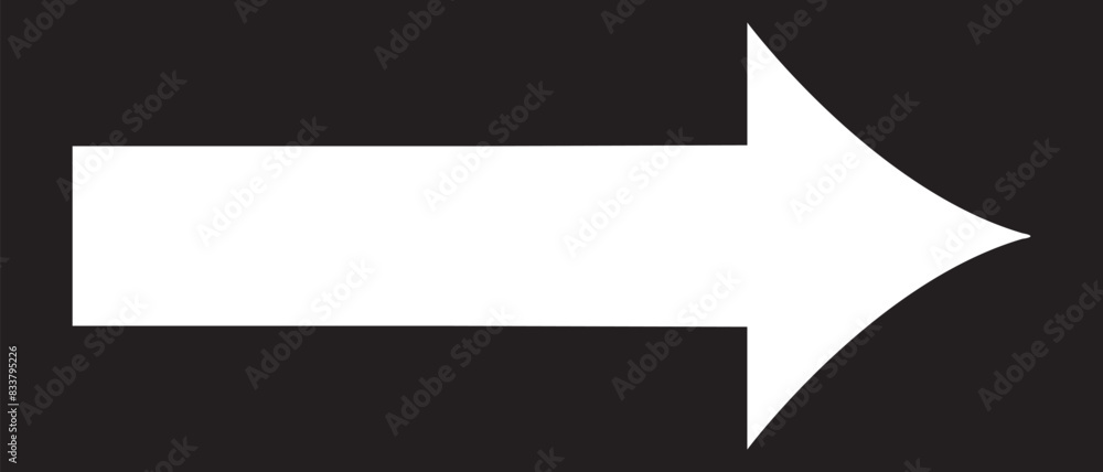 Right arrow for road direction. Directional neon arrow icon illustration Simple thin line, outline of Arrow icons on white background.