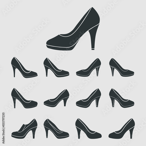 set of woman shoes