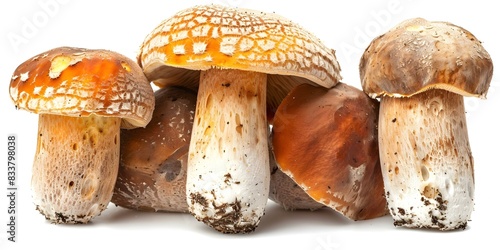 The Brown Boletus Edulis Mushroom: AKA Porcini or King Bolete. Concept Mushroom Identification, Edible Fungi, Foraging Tips, Culinary Uses, Health Benefits