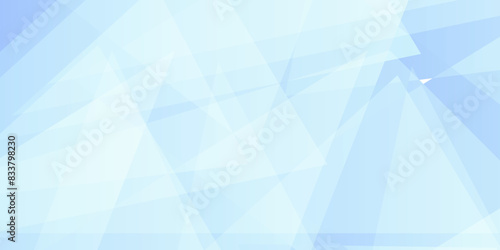 Abstract geometric smooth triangle shape with soft blue background, template and banner design. Vector illustration.