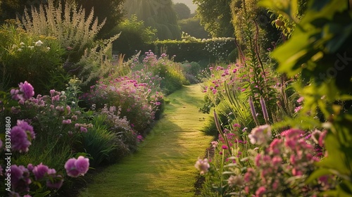 herbaceous borders with coordinated perennials and biennials floral photography photo