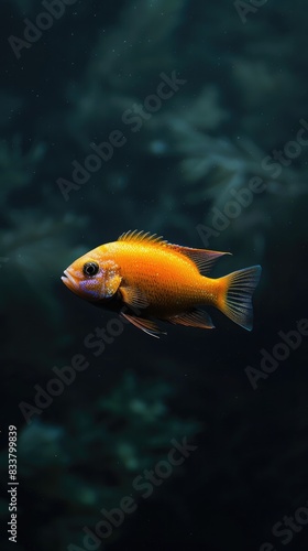 Beautiful colorful african cichlids swimming © Simone