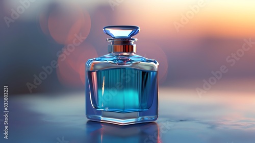 A detailed render of a nail polish remover bottle photo