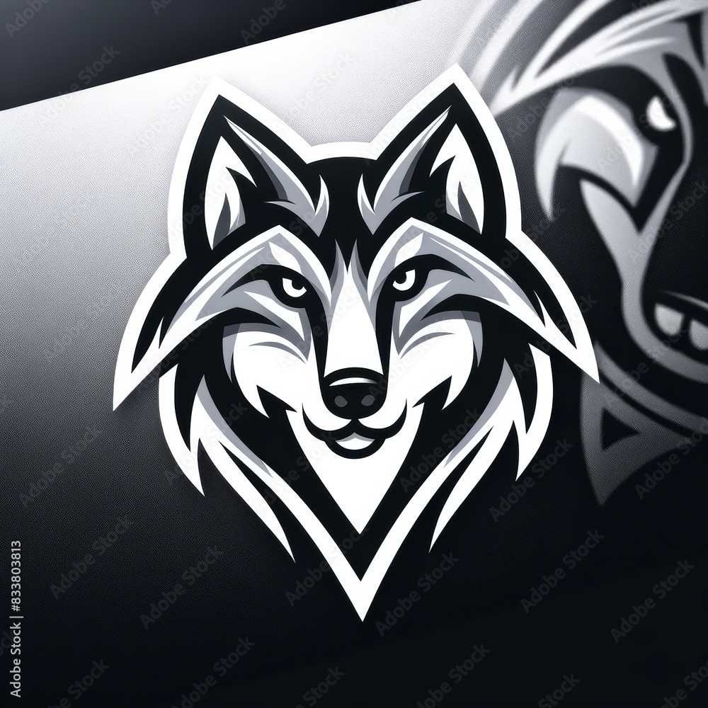Modern cohesive wolf logo, sleek and professional Modern cohesive wolf logo, sleek and professional