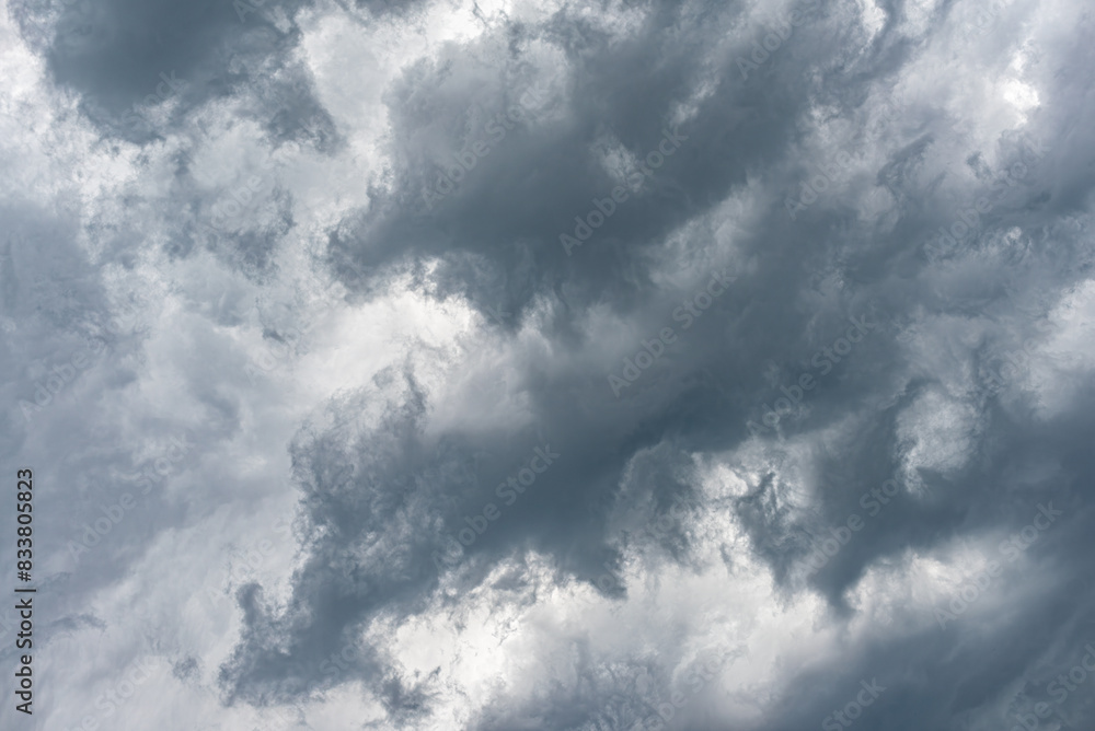 Obraz premium Contrast dramatic cloudy sky. The sky with thunder clouds.