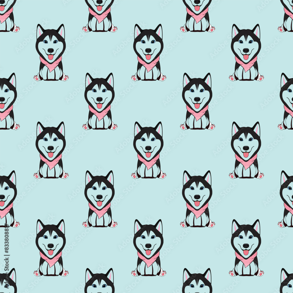 Fototapeta premium Jack Russell Seamless Vector Pattern Design