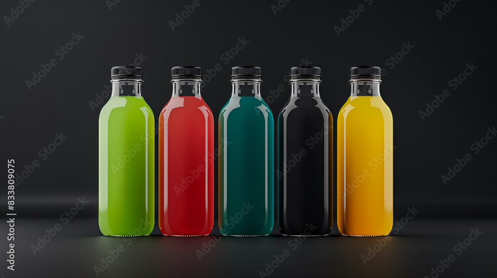 Colorful Juice Bottles Colorful Juice Bottles