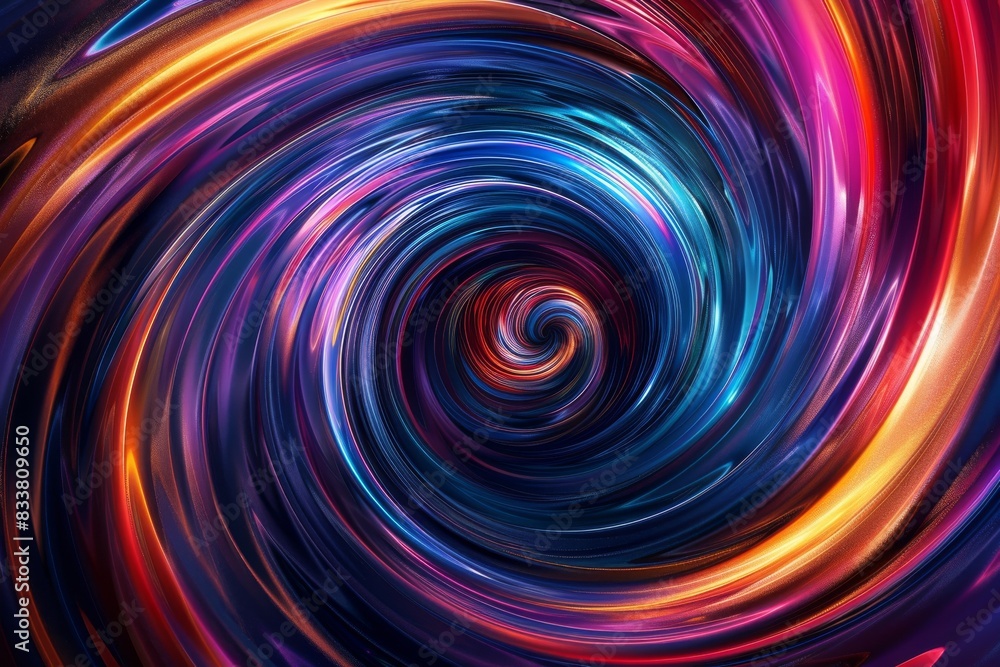 Create a striking abstract design featuring swirling colors against a dark background Create a striking abstract design featuring swirling colors against a dark background