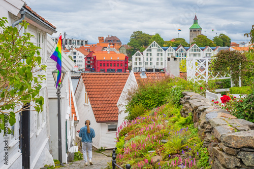 Obraz na płótnie Cityscape of Stavanver (Norway) w salonie