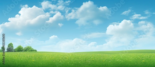 The beautiful meadow scenery with a green background is ideal for a copy space image.