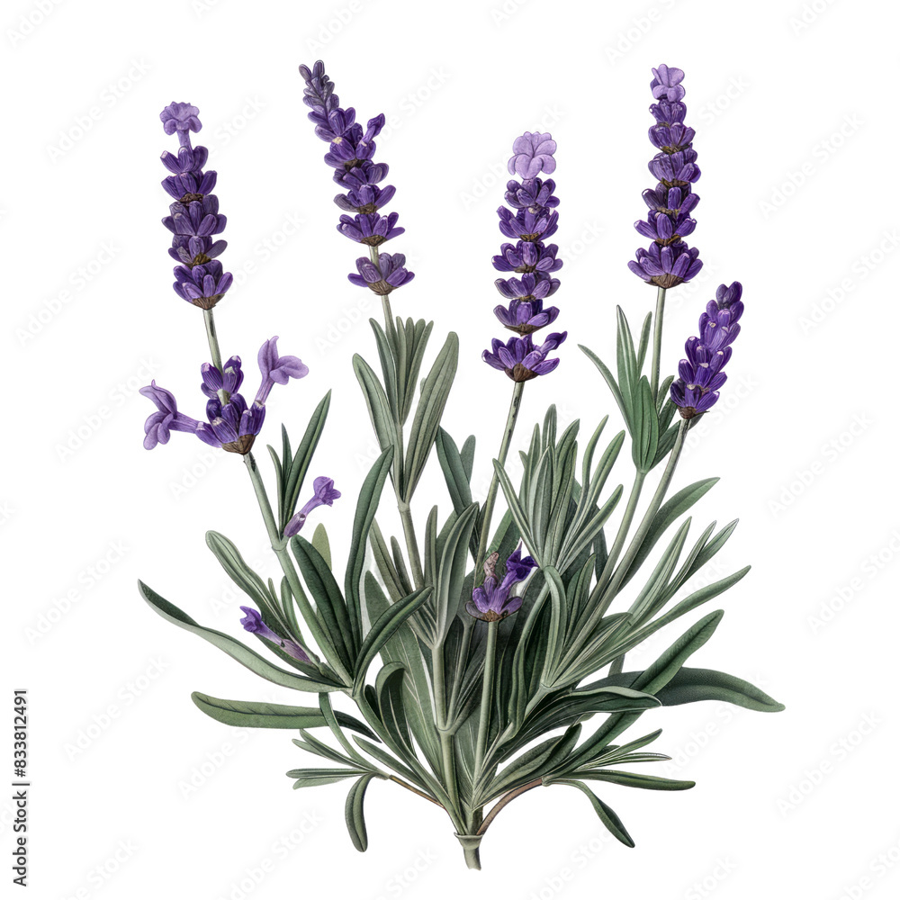 Fototapeta premium Lavender flowers isolated on white background