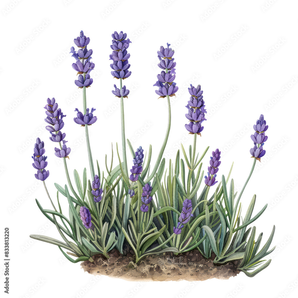Lavender flowers isolated on white background, bunch of lavender and flowers Lavender flowers isolated on white background, bunch of lavender and flowers