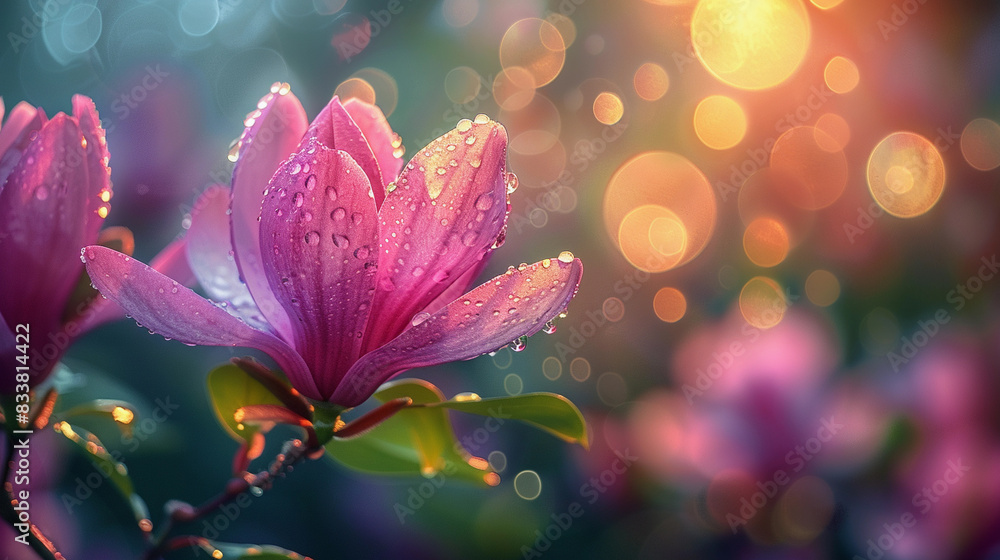 Blossom Magnolia flower on tree. Nature background with Beautiful bokeh Blossom Magnolia flower on tree. Nature background with Beautiful bokeh