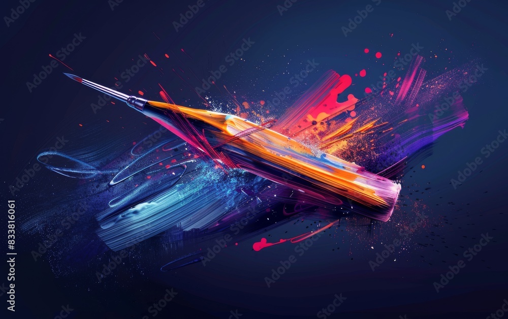 Generate a sleek and modern illustration of abstract art tools using a minimalist approach, focusing on geometric shapes and subtle gradients Generate a sleek and modern illustration of abstract art tools using a minimalist approach, focusing on geometric shapes and subtle gradients