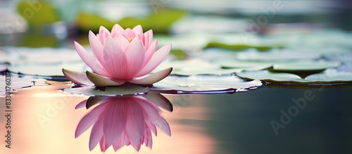 Lotus flower in pink hue fl...