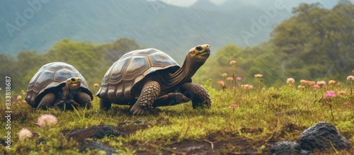 Giant tortoises in the Gala...