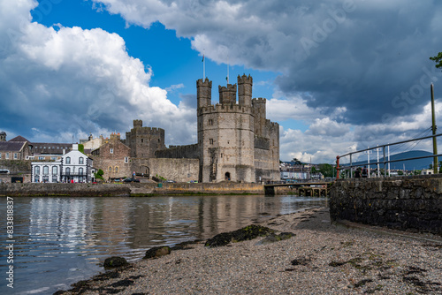 Views around Caernarfon castle and town North wales photo