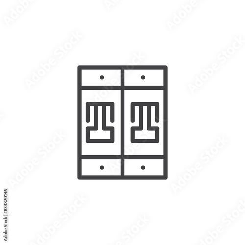 Circuit breaker line icon