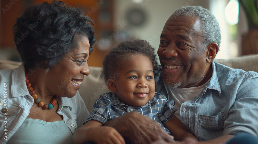 Happy Grandparents With Grandchild Creating Cherished Family Moments Happy Grandparents With Grandchild Creating Cherished Family Moments