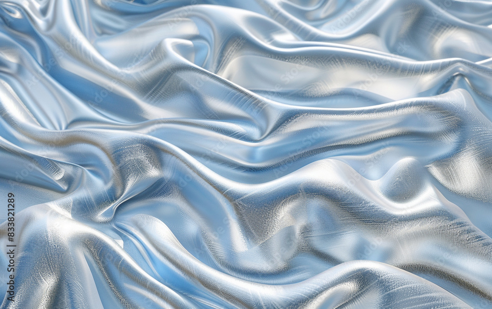 Obraz premium silver blue silk background