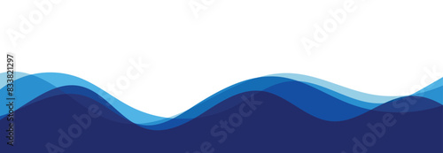 Abstract transparent blue wave presentation background