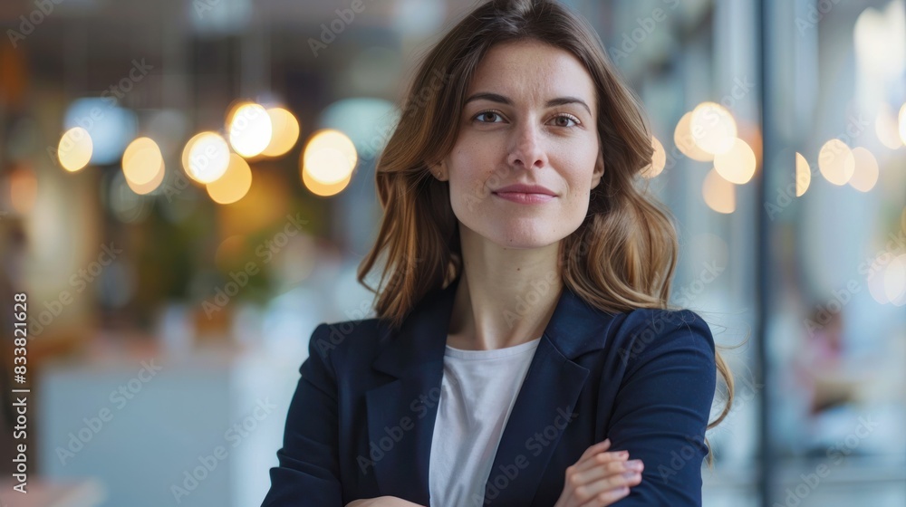 Confident female manager discussing project details with colleagues in a modern workspace. Confident female manager discussing project details with colleagues in a modern workspace.