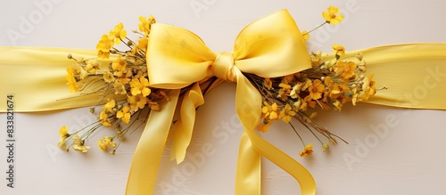 A vibrant floral bow, ideal...