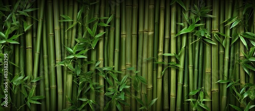 Patterned bamboo backdrop w...