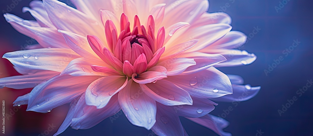Obraz premium An intimate view of a chrysanthemum in clear focus with a copy space image.