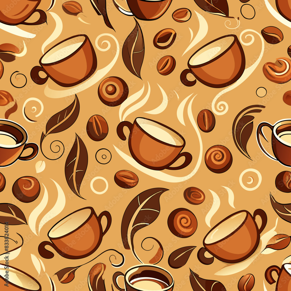 Fototapeta premium coffee pattern