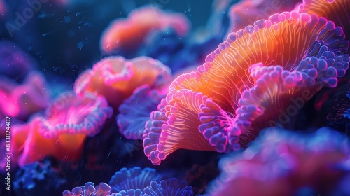 Digital Coral, Coral structures with digital and neon elements