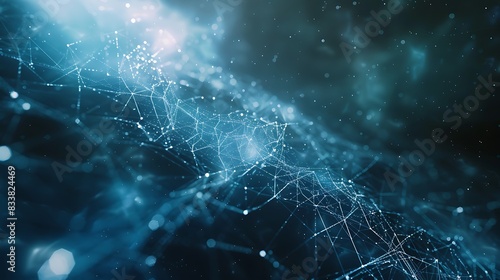Futuristic Sci-Fi Plexus Template with Text Space
