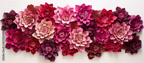 Wallpaper Mural Enhance your space with a mesmerizing flower wall art featuring delicately crafted petals bursting in vibrant hues, creating a captivating copy space image. Torontodigital.ca