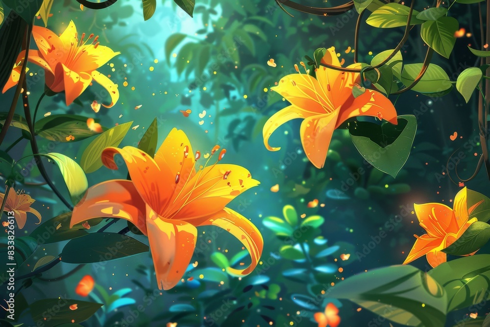 custom made wallpaper toronto digitalA peaceful and serene natural setting with flowers