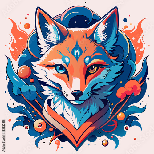 illustration of cartoon fox