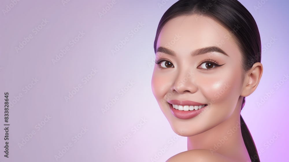 Portrait of a smiling woman with professional makeup Portrait of a smiling woman with professional makeup