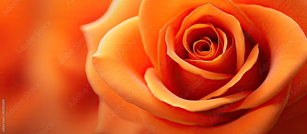 Capture a detailed image of a vibrant orange rose, perfect for backgrounds, allowing for copy space. Capture a detailed image of a vibrant orange rose, perfect for backgrounds, allowing for copy space.