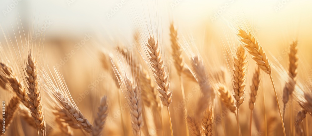 Blurred spikelets in the background with copy space image. Blurred spikelets in the background with copy space image.
