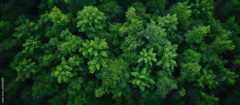 Aerial perspective of lush trees with green leaves offering a visually appealing copy space image. Aerial perspective of lush trees with green leaves offering a visually appealing copy space image.