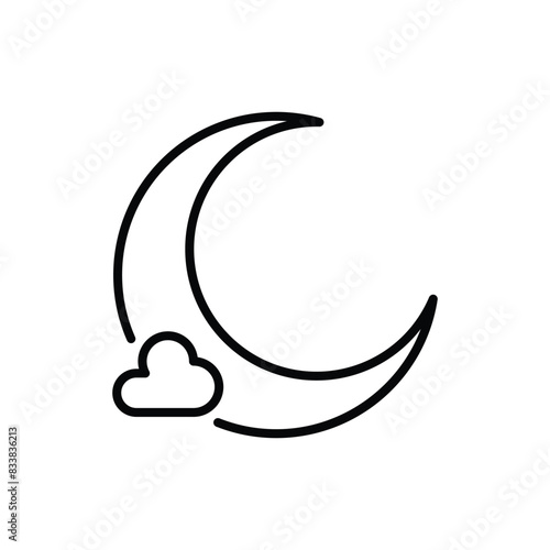 moon cloud icon vector design template